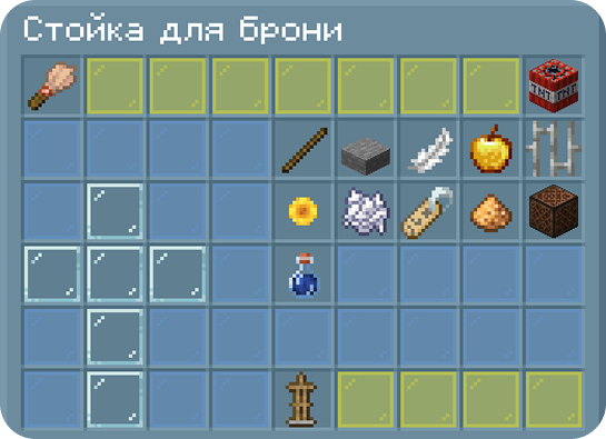 Меню редактирования стойки